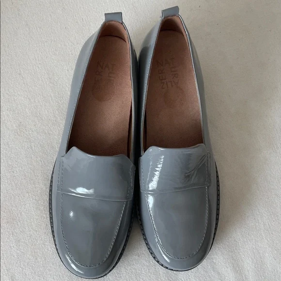 Naturalizer Glossy Gray Women's Loafers - Picture 2 of 5